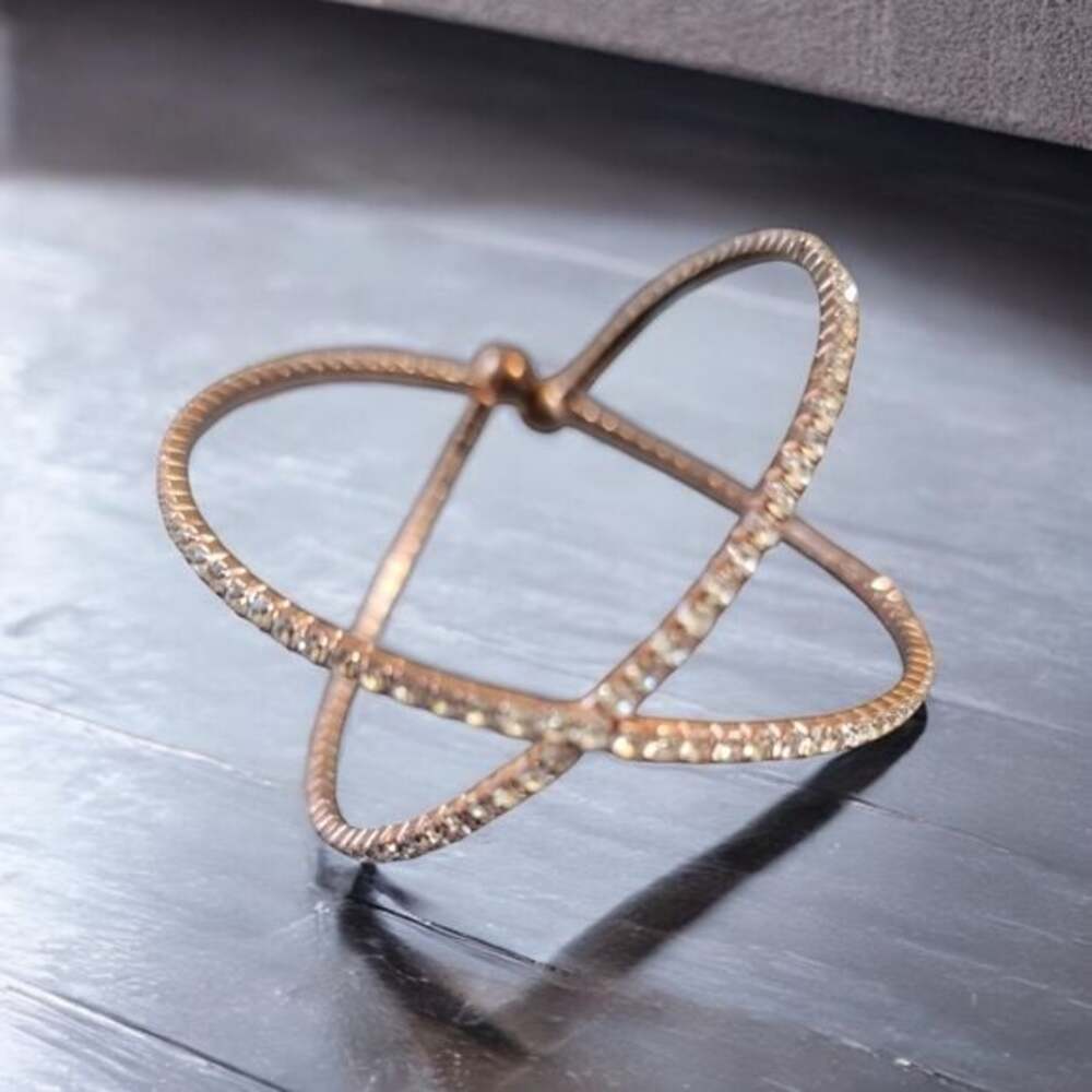 Gold and Rhinestone Studded bracelet - Picture 1 of 1
